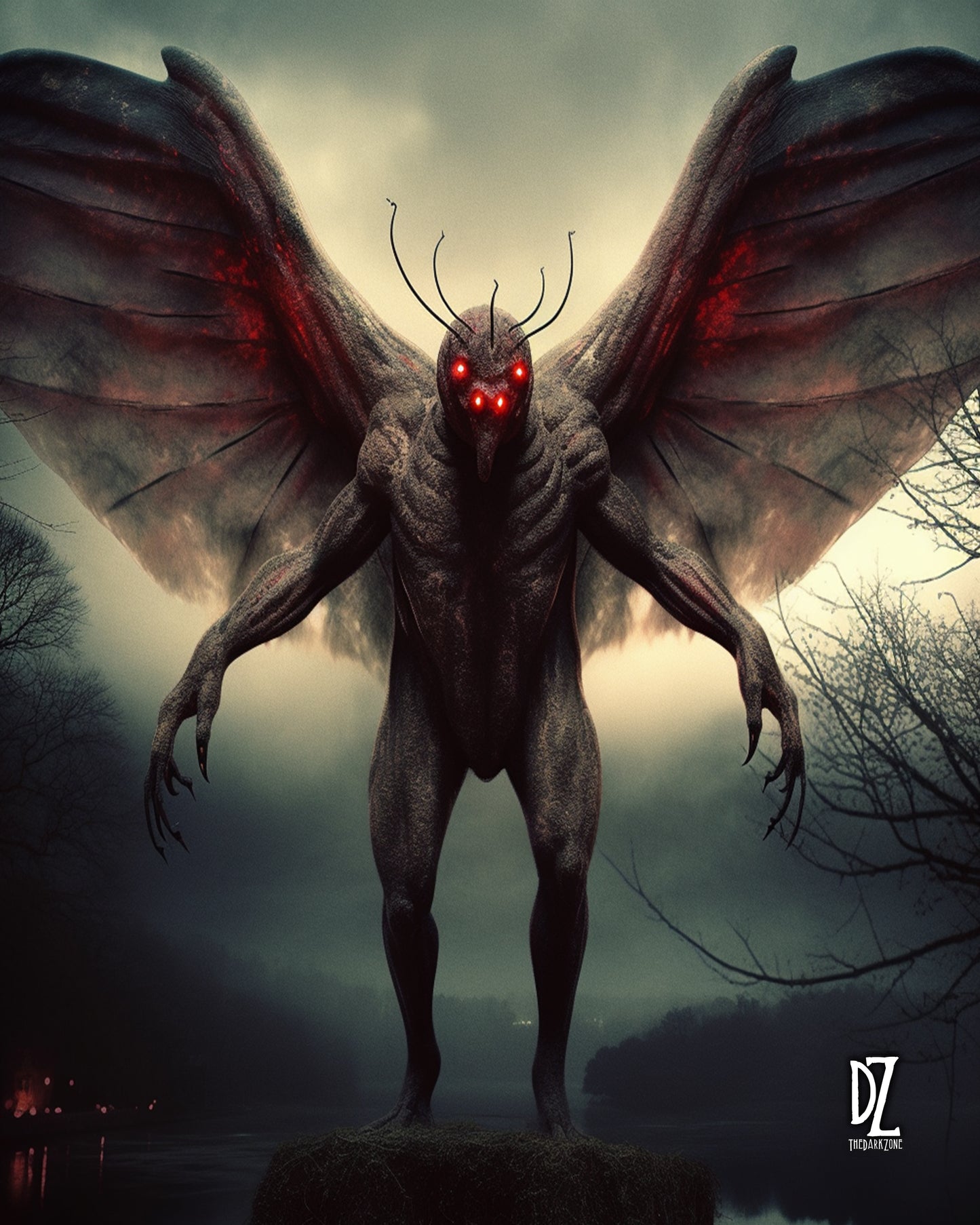 TDZ Mothman - 8x10 Metal Print
