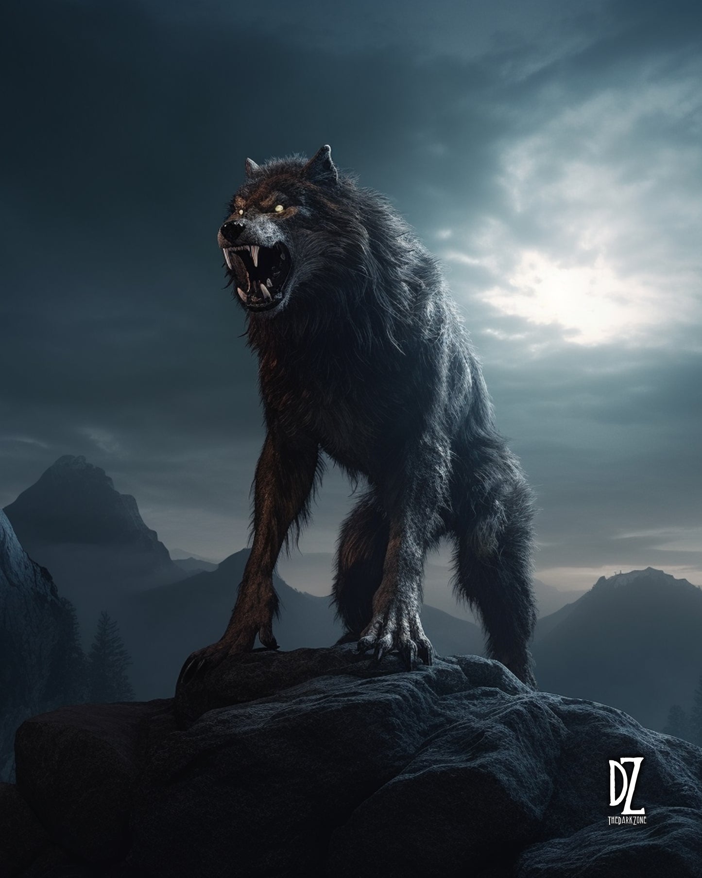 TDZ Werewolf - 8x10 Metal Print
