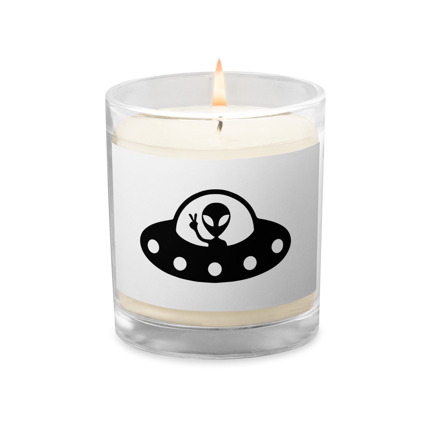 Glass jar soy wax candle