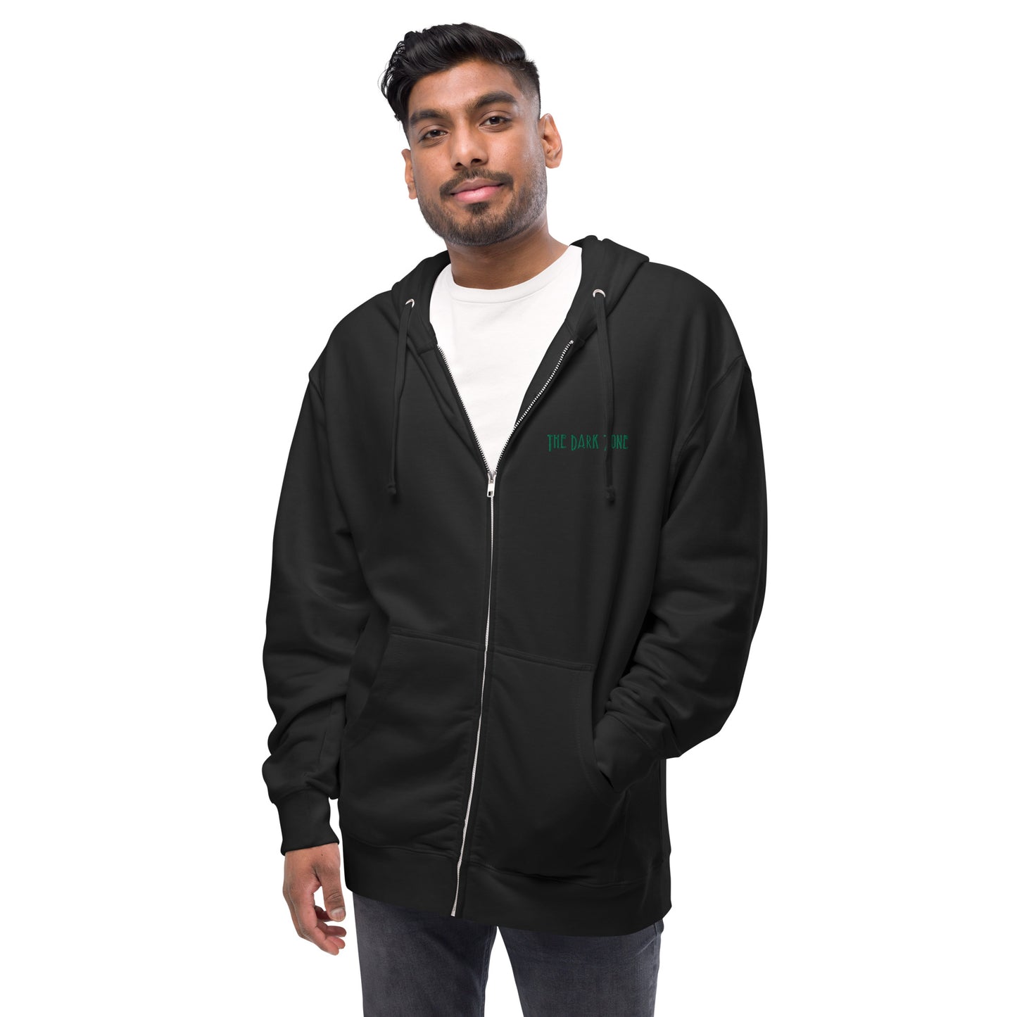 TDZ Chest Logo Unisex fleece zip up hoodie