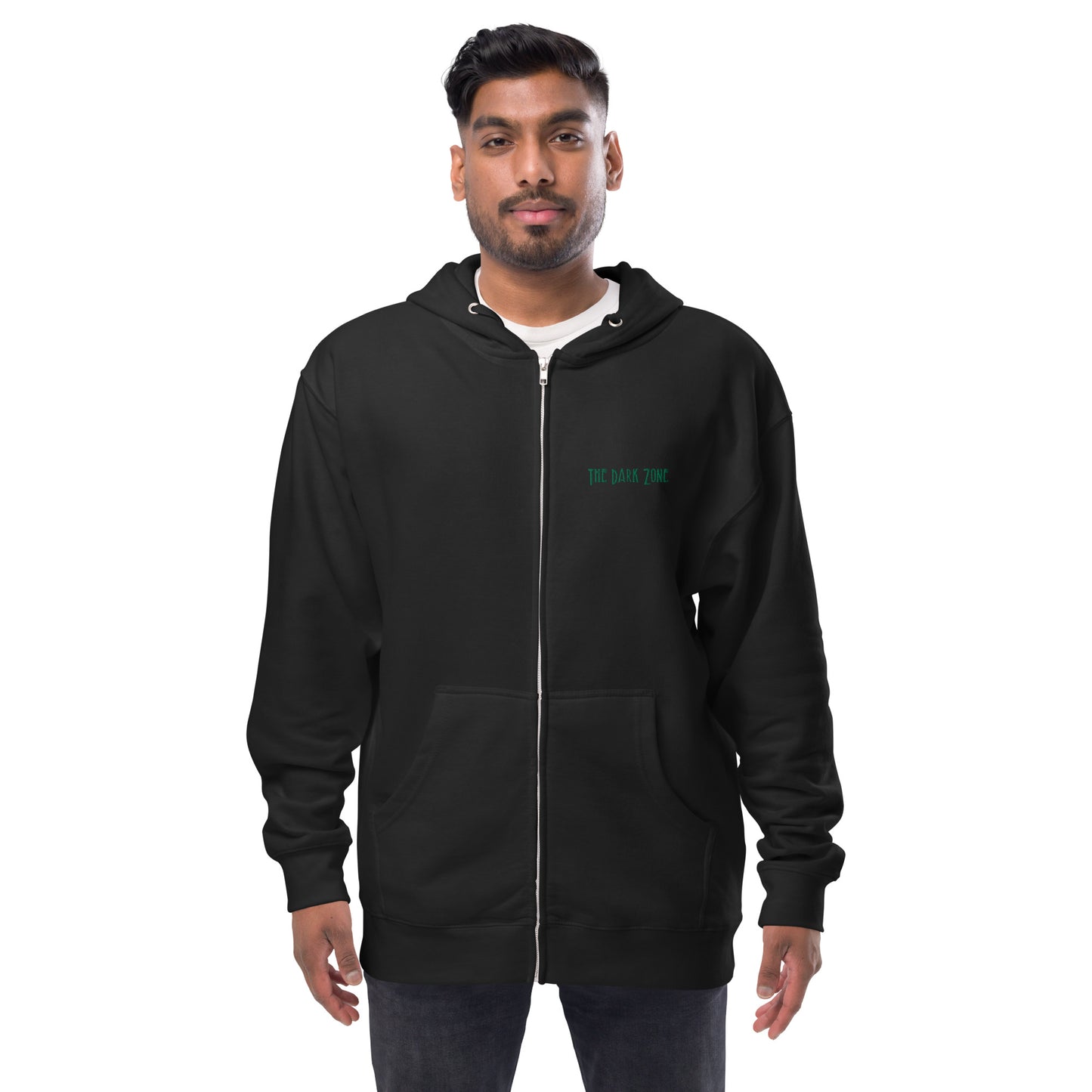 TDZ Chest Logo Unisex fleece zip up hoodie