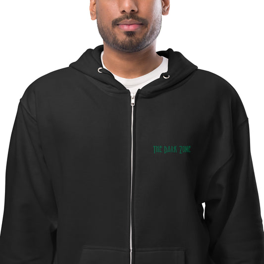 TDZ Chest Logo Unisex fleece zip up hoodie
