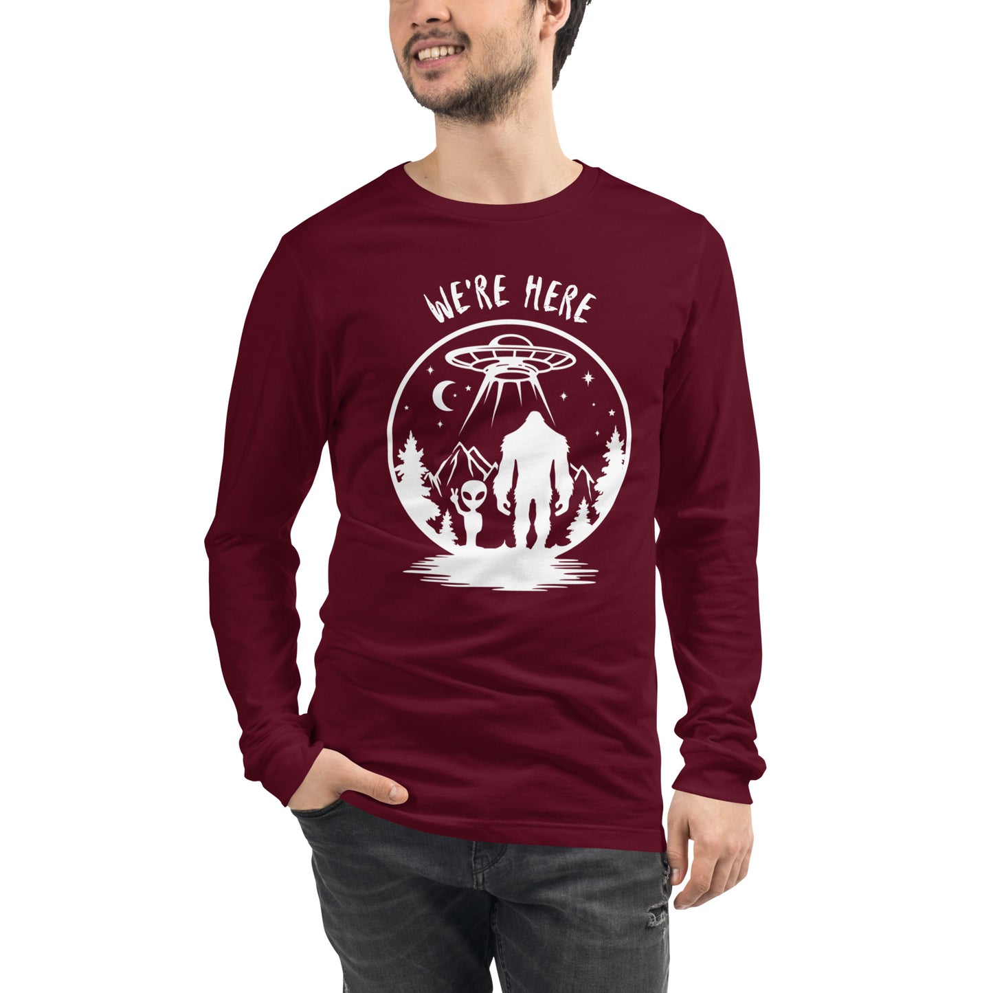 We're Here Unisex Long Sleeve Tee